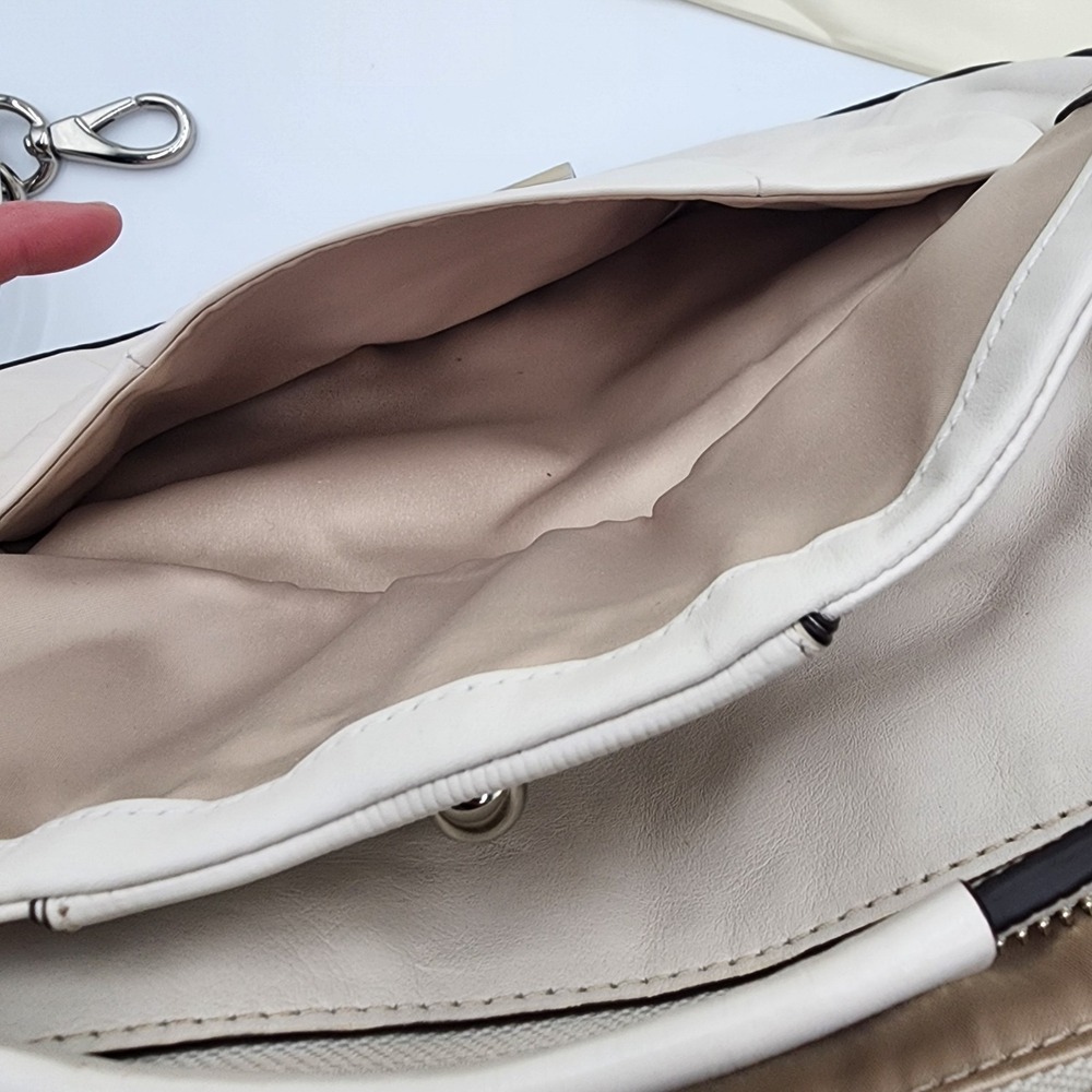 Coach Kristin Round Satchel White Nappa Leather Crossbody Strap Dustbag 19295 - Picture 10 of 16